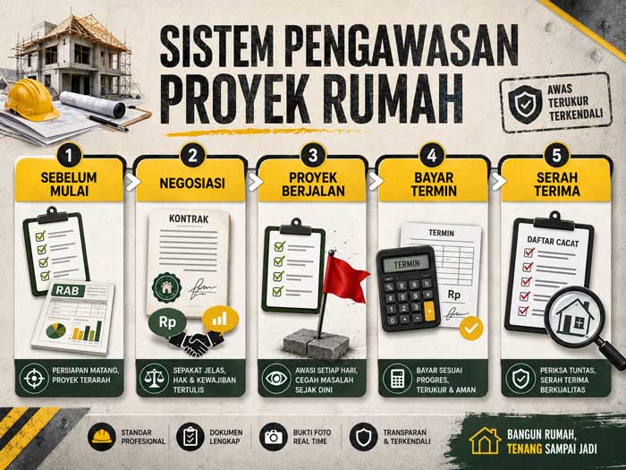 Sistem pengawasan proyek rumah Awas Tukang